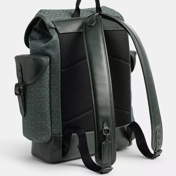 🥰 Coach Hitch Backpack In Micro Signature Jacquard - Picture 2 of 12